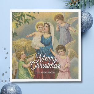Elegante Geboorte Maria Baby Jezus Engelen Servet