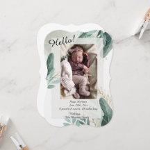 Elegante geboorteaankondiging