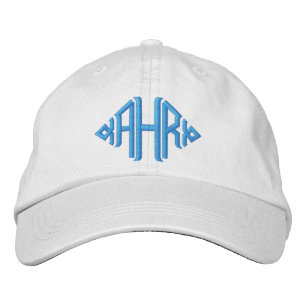 Elegante Geborduurde Hoed met Monogram Pet