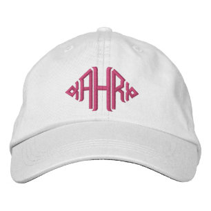 Elegante Geborduurde Hoed met Monogram Pet