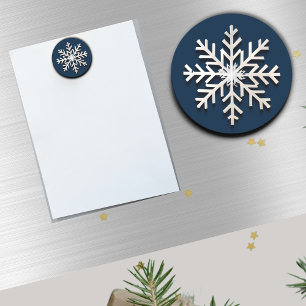 Elegante geborsteld zilveren sneeuwvlok magneet