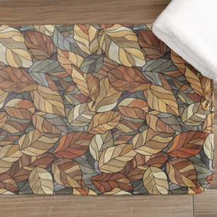 Elegante gebrandschilderde herfstbladeren - Rustie Badmat