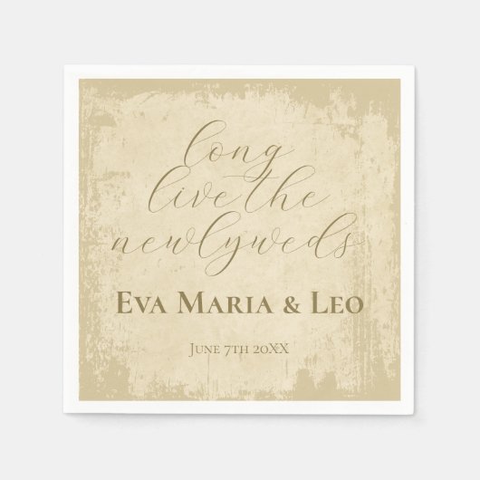 Elegante gebroken witte grunge rand servet (Voorkant)