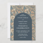 Elegante gedempte pastelkleuren bloemenart nouveau kaart (Voorkant)