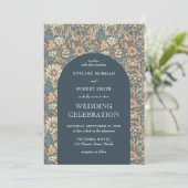 Elegante gedempte pastelkleuren bloemenart nouveau kaart (Staand voorkant)