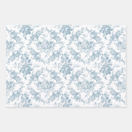 Elegante gegraveerde pastel bloemistool inpakpapier vel (Voorkant 2)