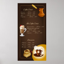 Elegante geïllustreerde koffie koffie menu
