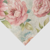 Elegante  geïnspireerde roze bloem Ephemera Tissuepapier (Detail)