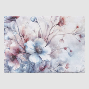 Elegante  geïnspireerde Winter Bloemen Decoupage Tissuepapier