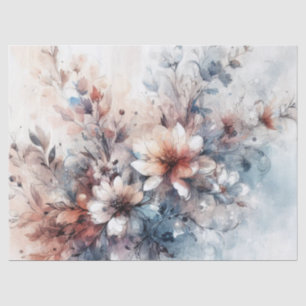 Elegante  geïnspireerde Winter Bloemen Decoupage Tissuepapier