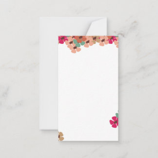 Elegante gekleurde bloemengroetkaart notitiekaartje