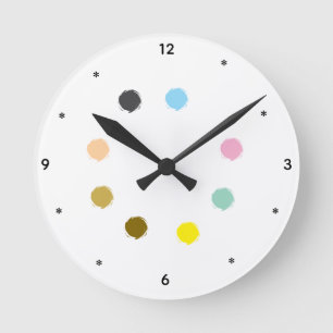 Elegante gekleurde ronde acryl wandklok klok