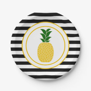 Elegante Gele Ananas Papieren Bordje