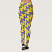 Elegante gele bakstenen gym yoga damesleggings leggings (Achterkant)