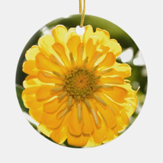 Elegante gele bloemen daisy keramisch ornament (Voorkant)