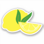 Elegante gele citroen sticker (Voorkant)