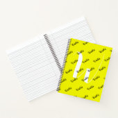 Elegante gele kleur - Initiaal naam monogram Notitieboek (Binnen)