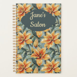 Elegante Gele Lelie Kleine Zakelijke Planner
