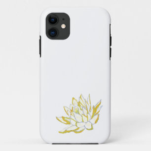 Elegante gele Lotus Bloem Boho Bloemen iPhone 11 Hoesje
