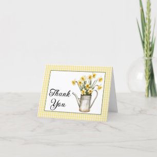 Elegante Gele Narcissen Bloem Water Kan Verjaardag Bedankkaart