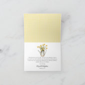 Elegante gele narcissen bloem waterkan verjaardag bedankkaart (Binnen)