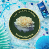 Elegante gele roos bloem gepersonaliseerde partij papieren bordje (Feest)