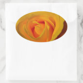 Elegante gele roos ovale sticker (Tas)