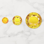 Elegante gele saffier edelstenen confetti (Achterkanten)