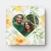 Elegante gele waterverf bloemen aangepaste foto fotoplaat (Voorkant)