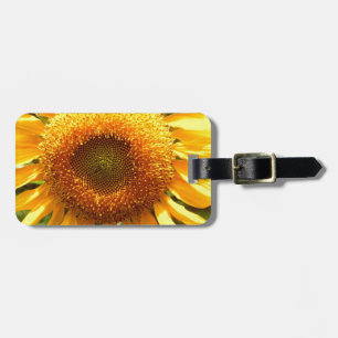 Elegante gele zonnebloem bagagelabel