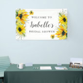 Elegante Gele Zonnebloem Bruiloft Feest Spandoek (Beurs)