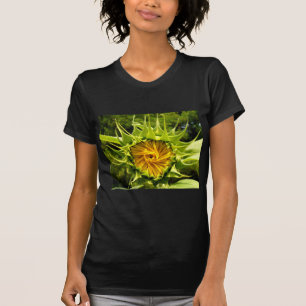 Elegante gele zonnebloem foto t-shirt