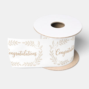 Elegante "Gelukwensen"-groet met duiven Lint