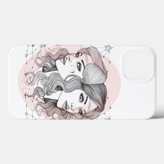 Elegante Gemini stijl Case-Mate iPhone Case (Achterkant (horizontaal))