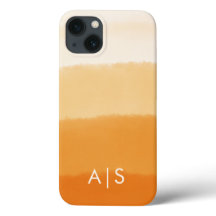 Elegante Gemonogrammeerde Initialen Pompoen Oranje