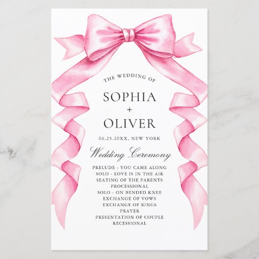 Elegante Gentle Roze Hand Getrokken Boog Wedding P (Voorkant)