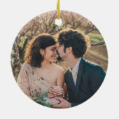 Elegante geometrische bruiloft keramisch ornament (Achterkant)