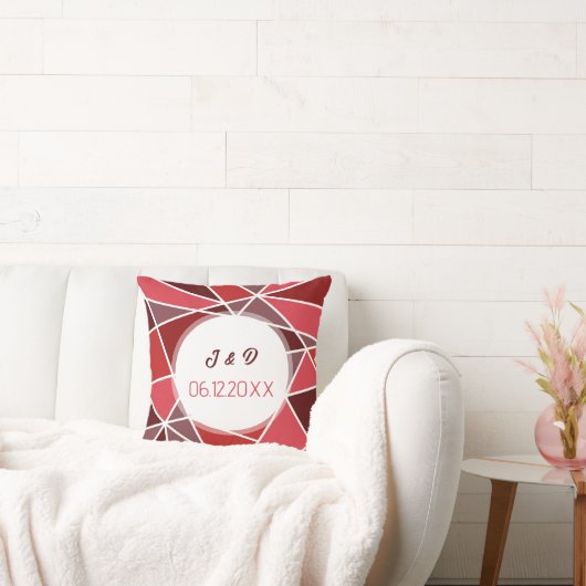 Elegante geometrische bruiloft kussen (Bank)