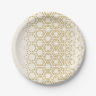 Elegante geometrische gouden Baby showers servette Papieren Bordje