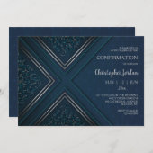 Elegante geometrische uitnodiging (Voorkant / Achterkant)