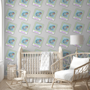 Elegante Gepersonaliseerd fotosleutel Limoen Viole Behang
