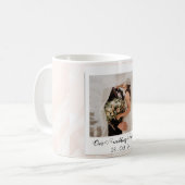 Elegante Gepersonaliseerd trouwfoto Koffiemok (Voorkant links)