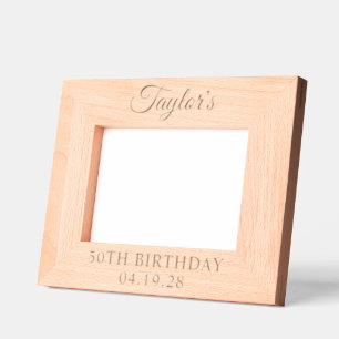 Elegante gepersonaliseerde 50ste verjaardag gegraveerde lijstjes
