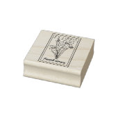 Elegante Gepersonaliseerde Bloem Ex Libris Rubberstempel (Stempel)