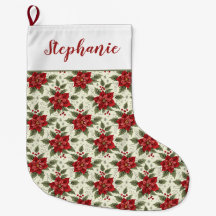 Elegante gepersonaliseerde bloemige Poinsettia
