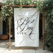 Elegante gepersonaliseerde bruiloft "beste dag ooi wandkleed