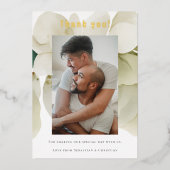 Elegante gepersonaliseerde bruiloft dank u kaart (Voorkant)