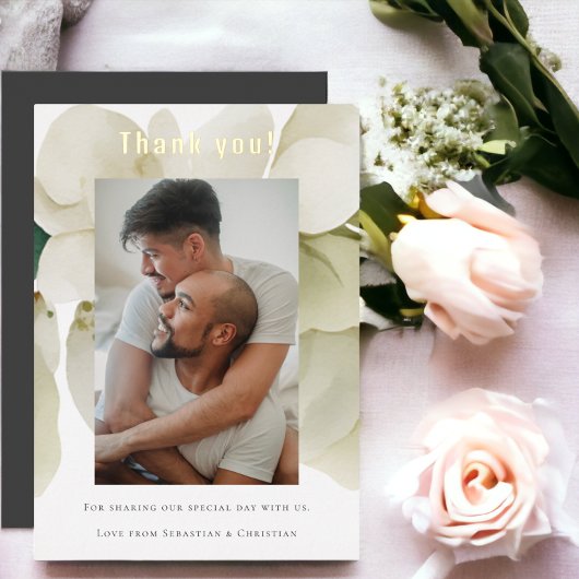 Elegante gepersonaliseerde bruiloft dank u kaart