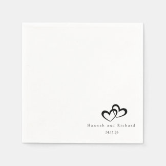 Elegante gepersonaliseerde bruiloft servetten