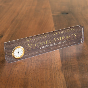 Elegante gepersonaliseerde bureau NAAM Plaquette E Naambordje
